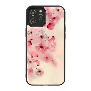 Apsauginis dėklas iKins Apple iPhone 12 / 12 Pro – vyšnios žiedų dizainas