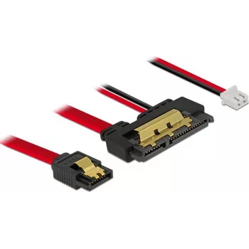 SATA kabelis DeLOCK 85240 0,2 m SATA 7 kontaktų SATA 22 kontaktų Juodas