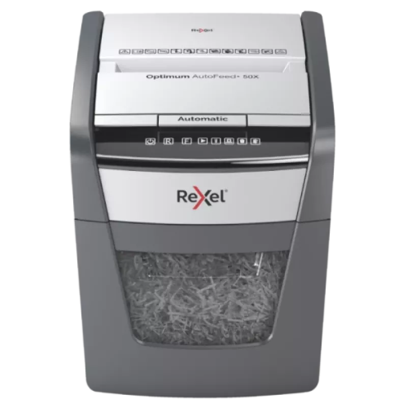 Rexel Optimum AutoFeed+ 50X automatinis kryžminis popieriaus smulkintuvas P4