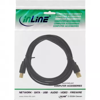 MicroConnect USBAB5G USB 2.0 laidas 5 m USB A – USB B juodas