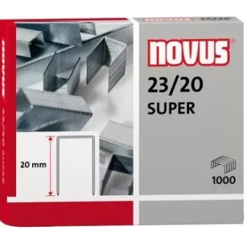 Segtuvų pakuotė Novus 23/20 SUPER 1000 segtukų 042-0240