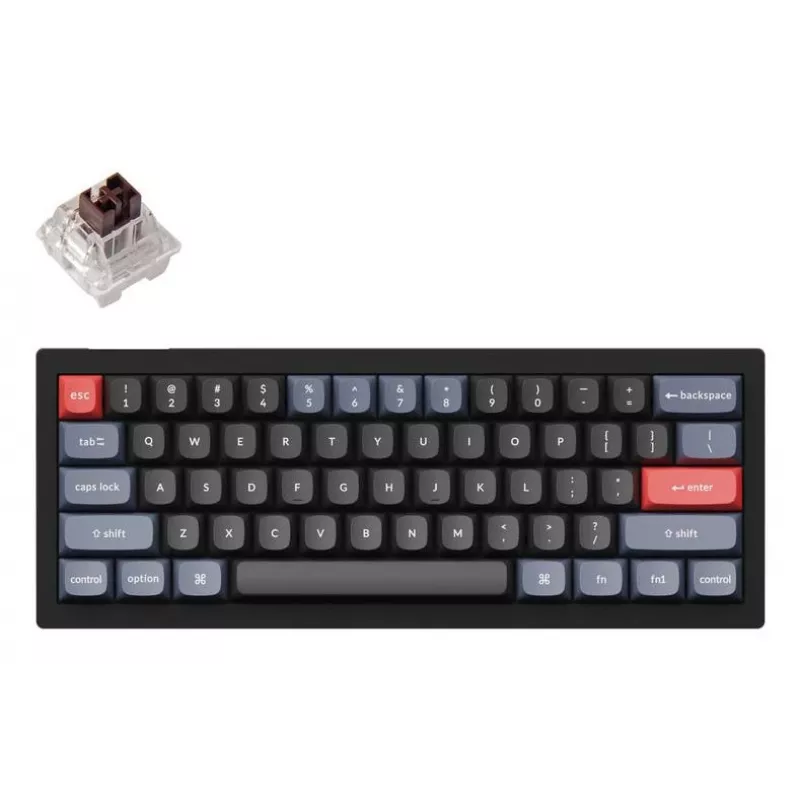 Belaidė klaviatūra Keychron V4 RGB/CARBON Black V4-B3