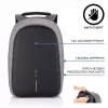 Kuprinė XDDESIGN Bobby Hero Regular – 18 L, antracitinė, nešiojamam kompiuteriui iki 32,8 cm (12,9 colio), organizavimo skydelis