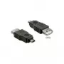 DeLOCK 65399 mini USB A į USB A adapteris juodas