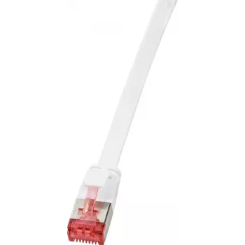 Logilink SlimLine jungiamasis laidas - RJ-45 (kištukas) į RJ-45 (kištukas) - 50 cm - U/FTP, PiMF - CAT 6 - Lietas, be užkliuvimo, plokščias - Baltas (CF2021S)