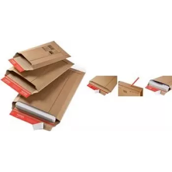 ColomPac versijų maišelis iš gofruoto kartono, rudas/CP01001 150 x 250 x iki 50 mm (CP01001)