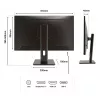 Japannext JN-IPS27FHDR-C65W-HSP Monitorius 27 colių Full HD IPS
