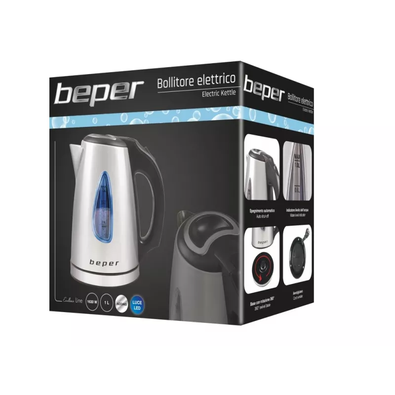 Elektrinis virdulys Beper BB.002 1,7L 2200W sidabrinis