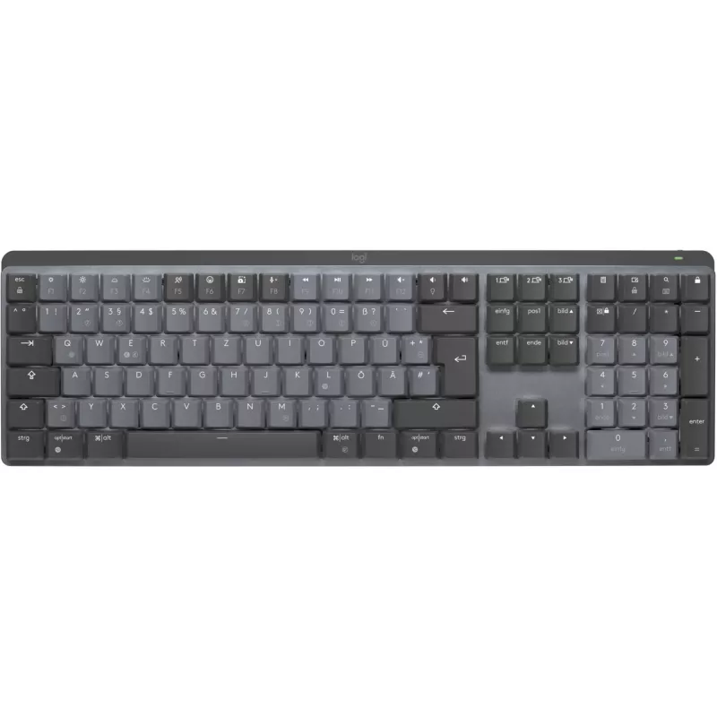 Logitech MX Mechanical Wireless Illuminated Performance klaviatūra, pilno dydžio QWERTZ