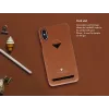VixFox dėklas su kortelių kišene iPhone XSMAX, karamelinės spalvos