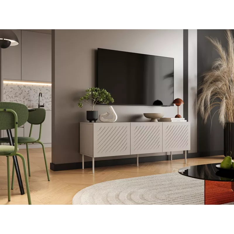 Cama RTV spintelė SIENA 150.5x40x60 kašmyro matinis