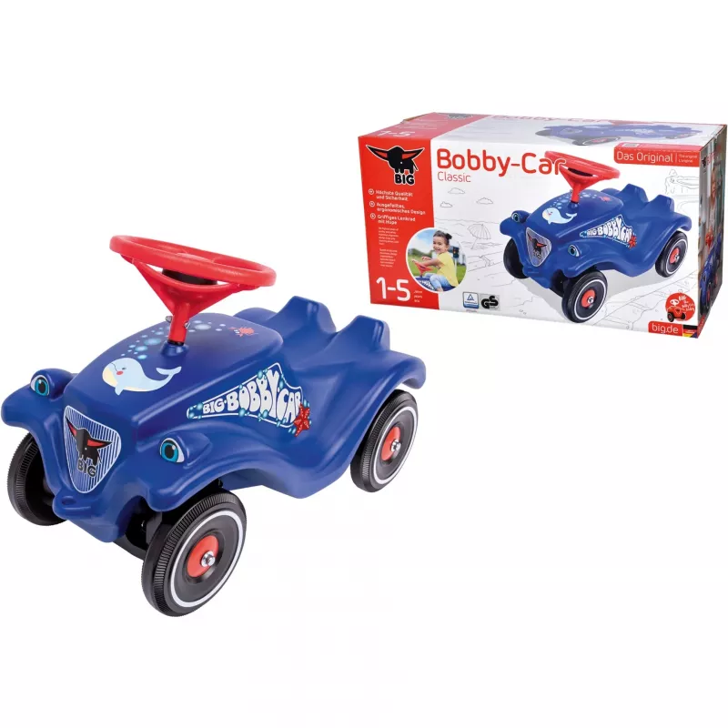 Vaikiškas stumiamas automobilis BIG Bobby-Car Classic Ocean, mėlynai raudonas