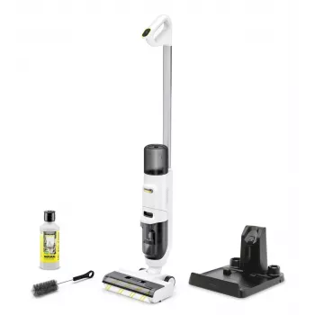 Šlapio ir sauso valymo siurblys Karcher FCV2 Natural N 1.056-101.0 – akumuliatorinis 21,6 V, 25 min veikimo, 160 W, be maišelio, LED ekranas