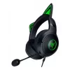 Ausinės žaidimams Razer Kraken Kitty V2 - Juodos, su kačių auselėmis ir RGB apšvietimu