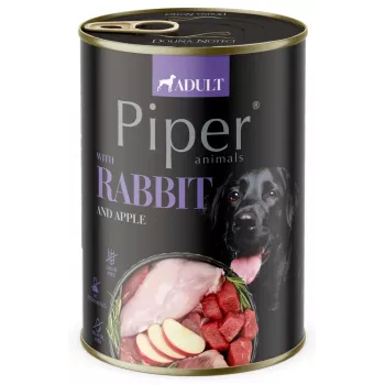 Šlapias šunų maistas Dolina Noteci Piper Animals Rabbit su obuoliais, 800 g