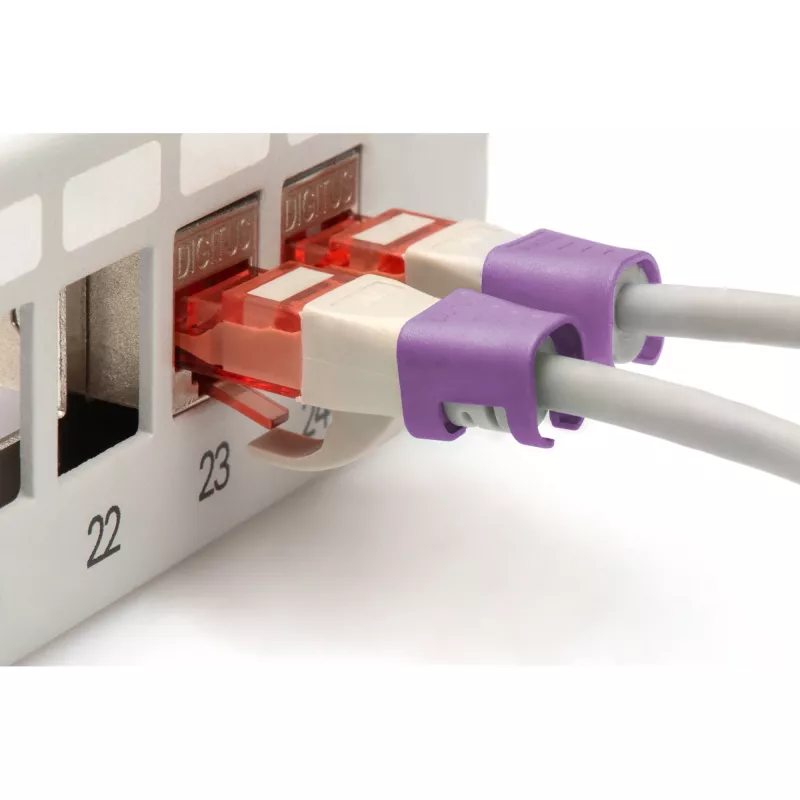 Spalvų kodavimo klipas Digitus Color clips Patch kabeliui A-CC-VI PVC Violetinė