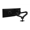 Ergotron LX Pro Tvirtinimo rinkinys (dviguba ranka) - modulinis - 2 LCD ekranams - greta - aliuminis - juodas - ekrano dydis: iki 68,6 cm (iki 27 colių) (45-686-292)
