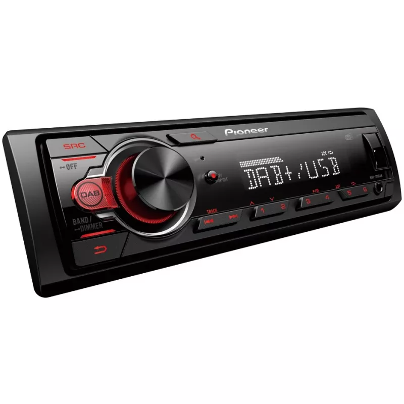 Automobilinis medijos imtuvas Pioneer MVH-330DAB juodas