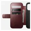 Dėklas mobiliesiems telefonams Nomad Modern Leather Folio, skirtas Apple iPhone 17 Pro, 6,3 colio (16 cm), odinis, bordo spalvos