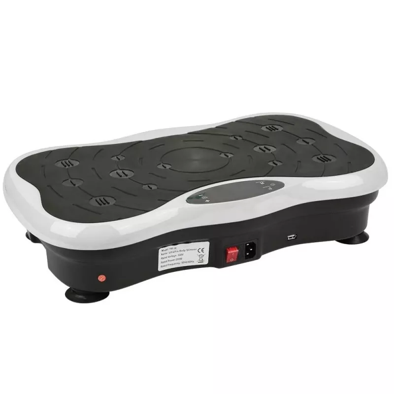 Extralink vibracinė platforma mankštai Moonwalk Spinmove balta