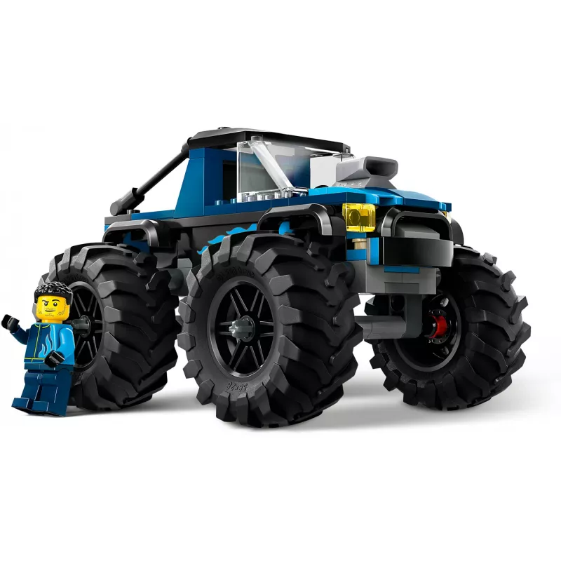 Konstruktorius LEGO City 60402 Mėlynas monstrų sunkvežimis su didelėmis padangomis, 148 dalių, 1 minifigūrėlė, nuo 5 metų