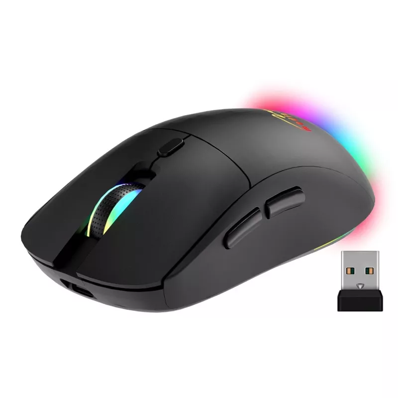 Belaidė pelė MEDIA-TECH MT1124 BT/RF Tylus ir Įkraunama – ambidekstrinė, 3200 DPI, Bluetooth + 2,4 GHz USB, 6 mygtukai, įkraunama
