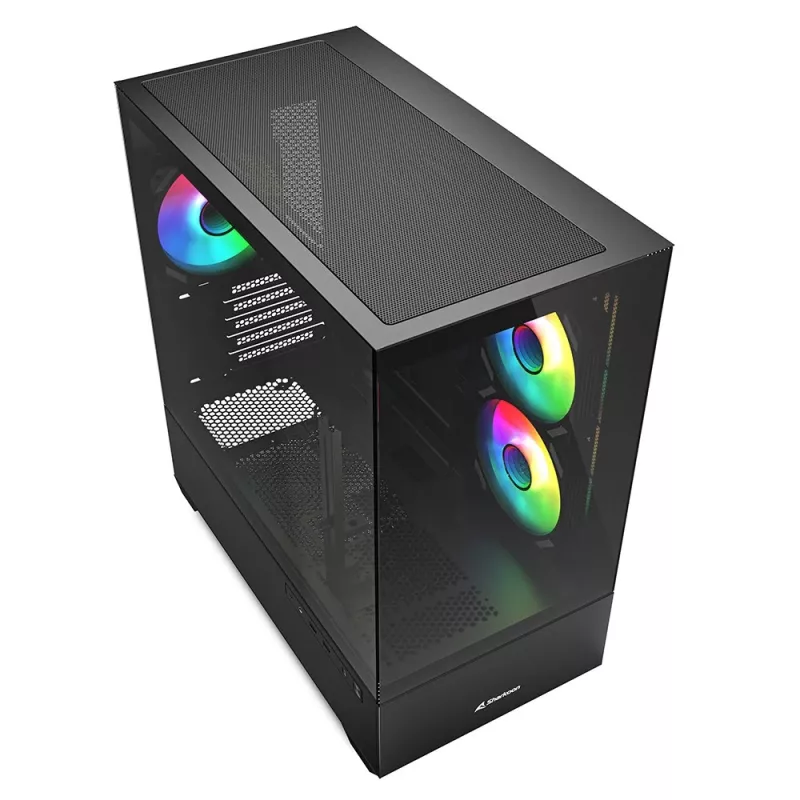 PC korpusas Sharkoon MK6 RGB Midi Tower Baltas