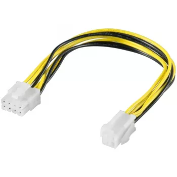 Wentronic Goobay Vidinis PC maitinimo kabelis - 8 kontaktų kištukas > 4 kontaktų P4 lizdas (51358)