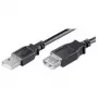 Wentronic Goobay USB 2.0 Hi-Speed ilginimo laidas, juodas, 0,6 m - USB 2.0 kištukas (A tipas) > USB 2.0 lizdas (A tipas) (68625)