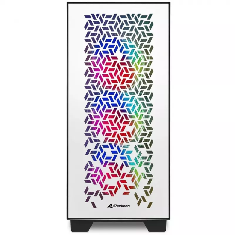 Sharkoon ELITE SHARK CA300H - Bokštas - PC - Baltas - ATX - EATX - micro ATX - Mini-ITX - Metalinis - Grūdintas stiklas - Žaidimams