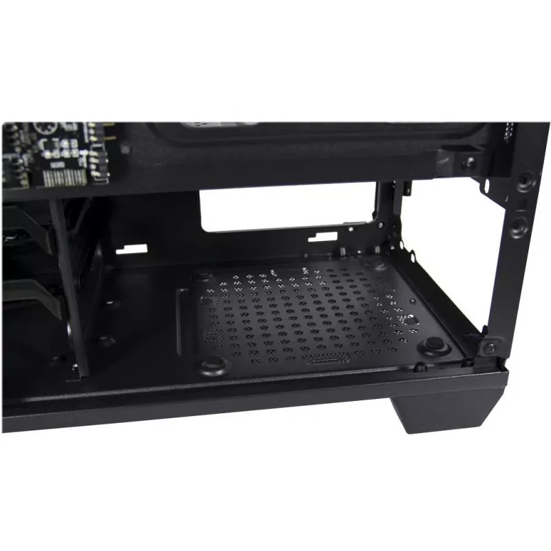 Korpusas INTER-TECH X-608 INFINITY MICRO, microATX, RGB, priekinis ir šoninis grūdintas stiklas, be maitinimo šaltinio