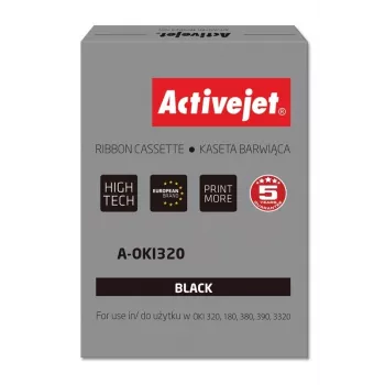 Juostelė ActiveJet A-OKI320, skirta matriciniams spausdintuvams, nailoninė, 8 mm x 1,6 m, juoda, 3 000 000 simbolių, pakuotė 100 vnt.