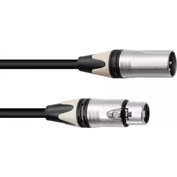 PSSO XLR mikrofono laidas 3 kontaktų 15 m, juodas, Neutrik jungtys
