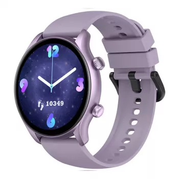 Išmanusis laikrodis Zeblaze Btalk 3 Plus — 1,39 colio (3,53 cm) IPS jutiklinis ekranas 360×360 px, silikoninis dirželis, violetinis
