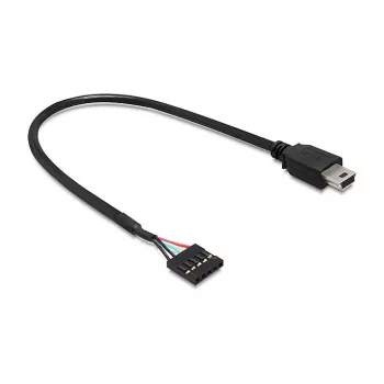 USB laidas DeLOCK 83170 USB 2.0 0,3 m Mini-USB B juodas
