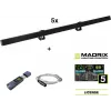 EUROLITE 5x LED PR-100/32 Pixel DMX Rail rinkinys su Madrix programine įranga
