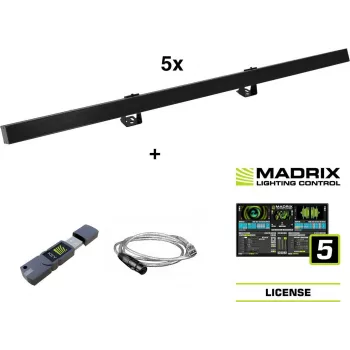 EUROLITE 5x LED PR-100/32 Pixel DMX Rail rinkinys su Madrix programine įranga