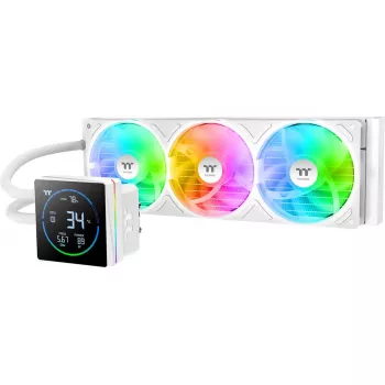 Skystas CPU aušintuvas THERMALTAKE TH360-S V3 ARGB Sync AIO Snow Edition, 360 mm, ARGB, vientisas