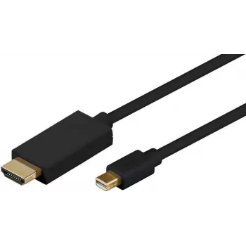 Laidas Microconnect MDPHDMI2B 2 m Mini DisplayPort – HDMI juodas