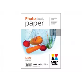 Matinis foto popierius 190 g/m² 10x15 50 lapų Colorway