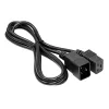 Akyga AK-UP-03 serverio maitinimo kabelio ilgintuvas IEC C20–C19, 1,8 m, juodas