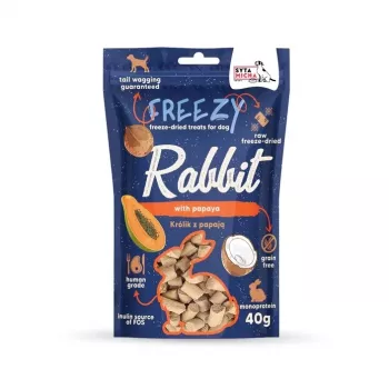 SYTA MICHA Freezy Rabbit su papaja - skanėstas šunims - 40g