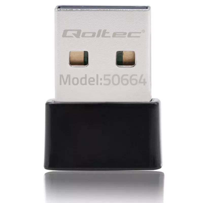 QOLTEC Ultra-Fast Wireless Mini USB Adapter Wi-Fi – belaidis USB adapteris