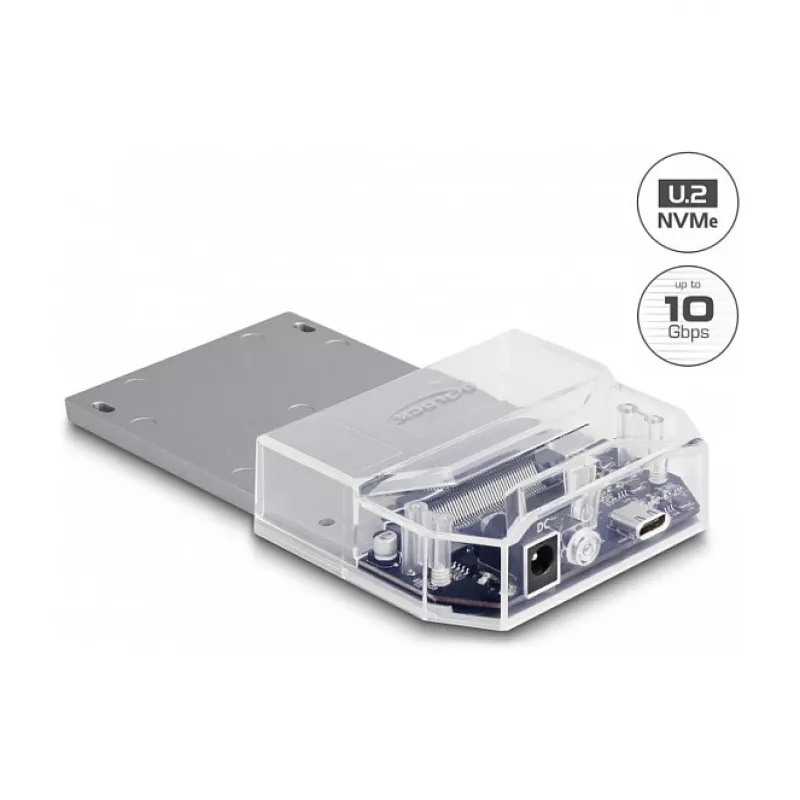 DeLOCK USB Type-C dokavimo stotelė, skirta 1 x U.2 SSD, juoda
