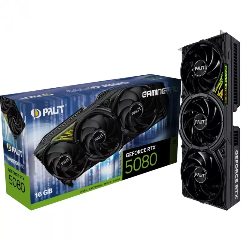 Vaizdo plokštė NVIDIA GeForce RTX 5080 16 GB GDDR7 Palit GamingPro