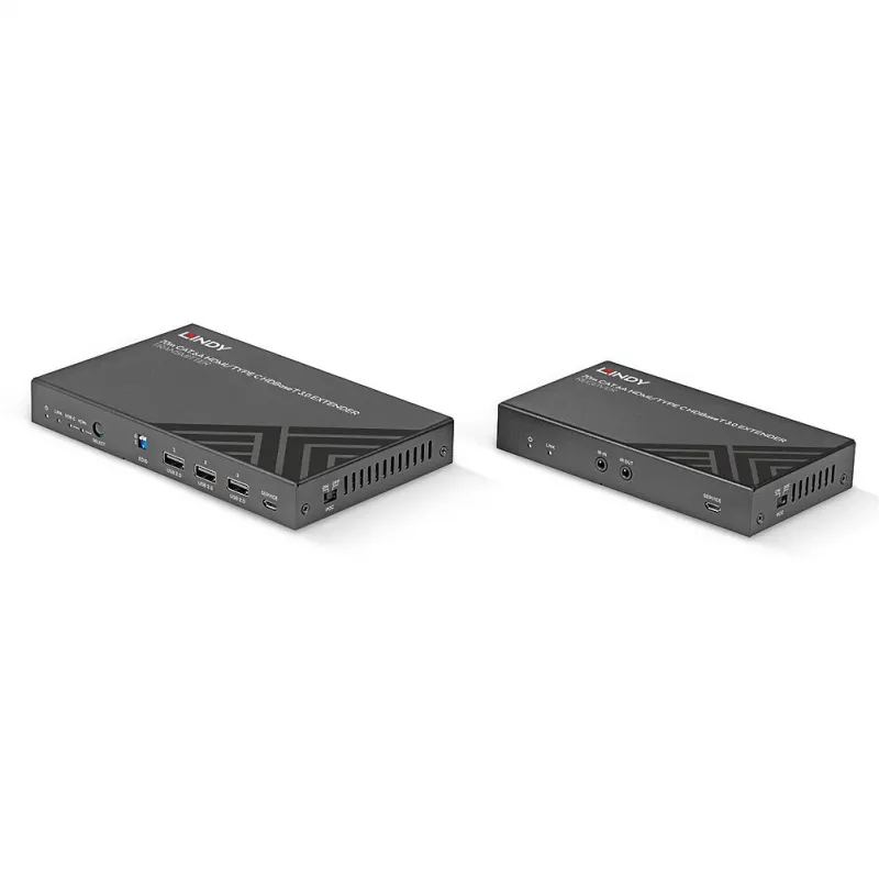 Lindy 70m Cat.6A HDMI 4K60 & Type C HDBaseT 3.0 KVM prailgintuvas