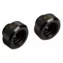 Adapteris G1/4 colio išorinis sriegis į 14 mm kietą vamzdelį, BitsPower Touchaqua TA-FH14-GB, 2 vnt., juodas