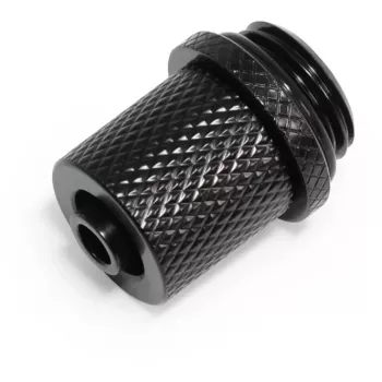 Alphacool 17643 Žalvarinė jungtis ES 1/4 inch juoda 17x17x21 mm