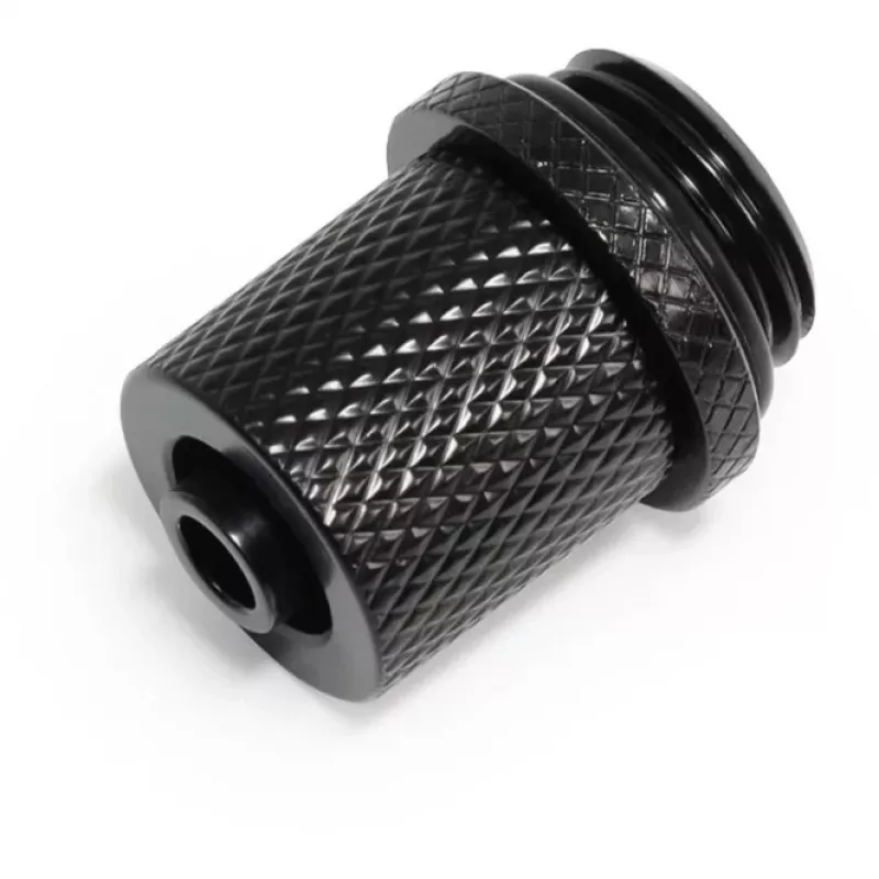 Alphacool 17643 Žalvarinė jungtis ES 1/4 inch juoda 17x17x21 mm