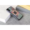 Dėklas iKins iPhone XS / XS S — Flower Garden dizainas, juodas